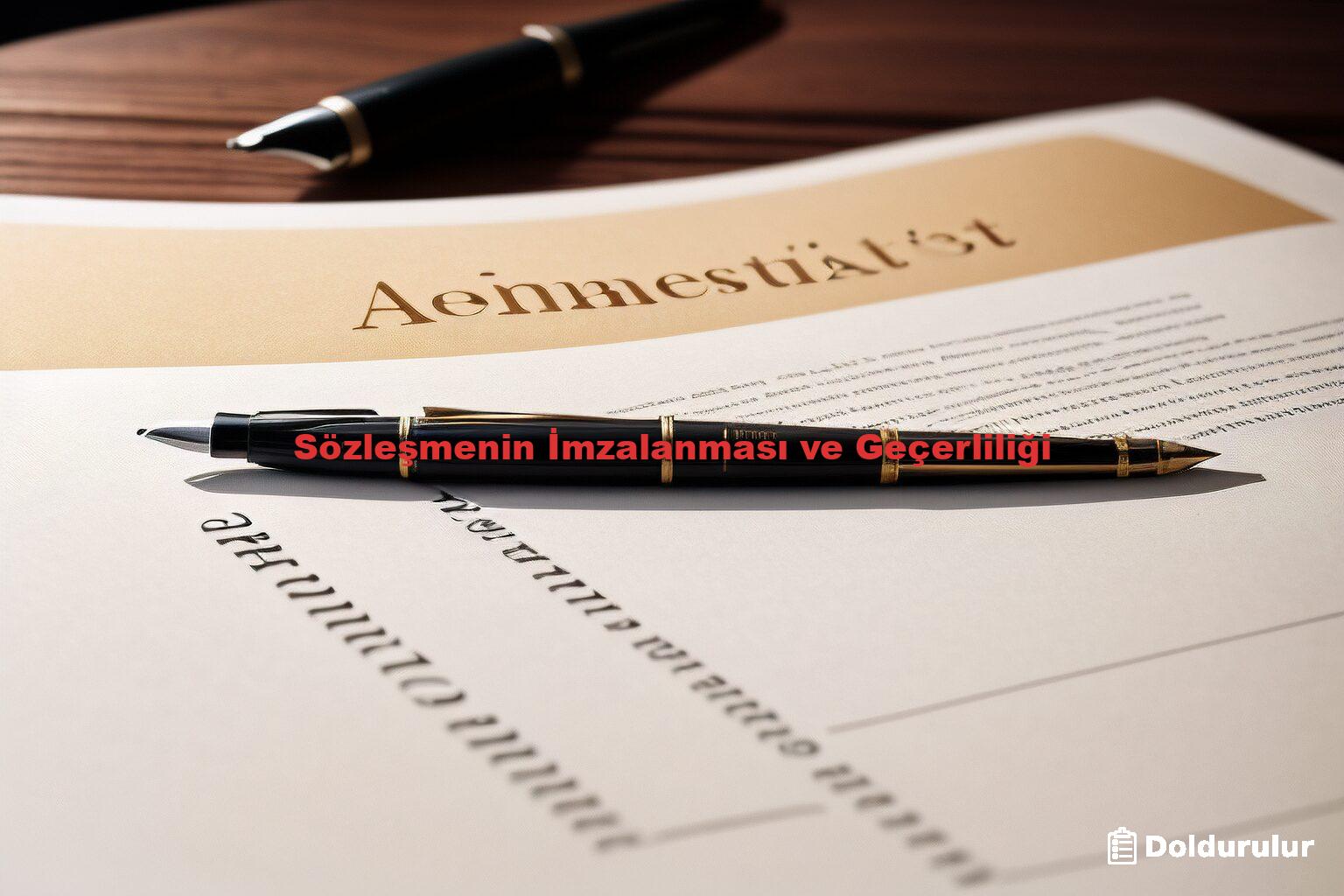 Sözleşmenin İmzalanması ve Geçerliliği