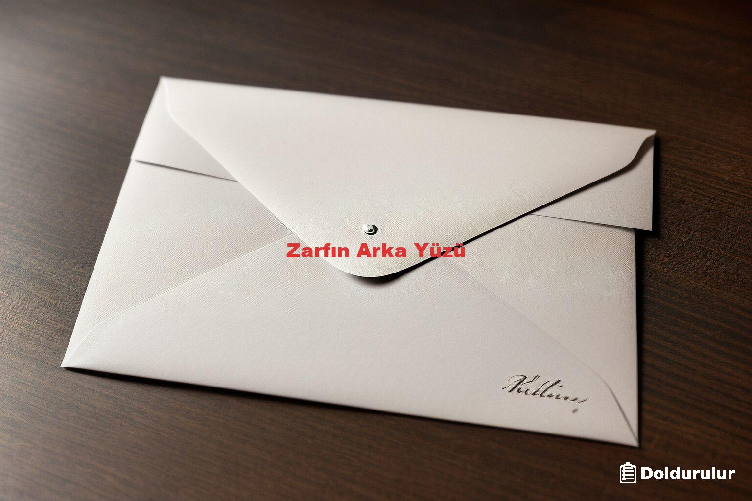 Zarfın Arka Yüzü