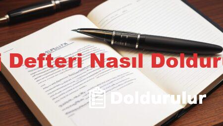 Staj Defteri Nasıl Doldurulur