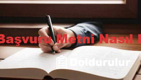 Standart Başvuru Metni Nasıl Doldurulur