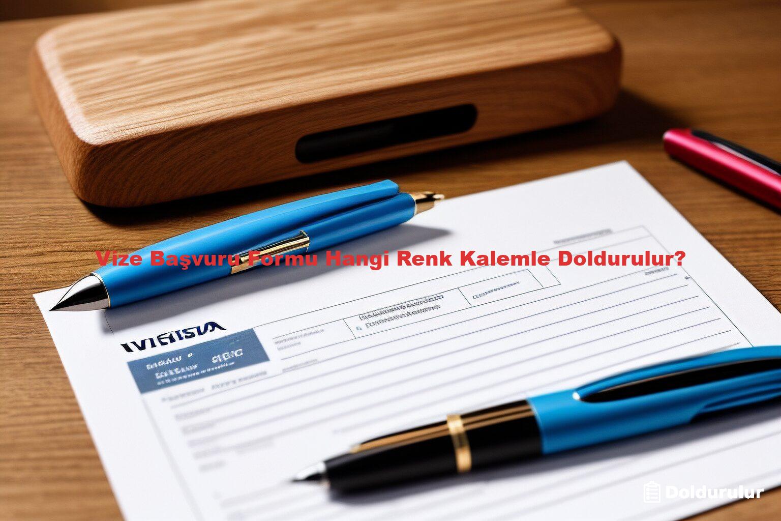 Vize Başvuru Formu Hangi Renk Kalemle Doldurulur?
