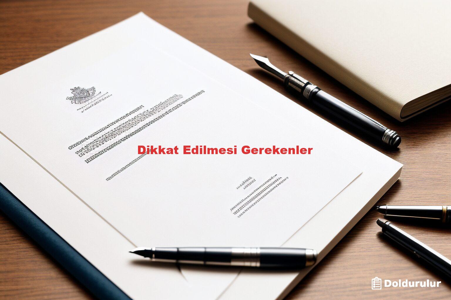Dikkat Edilmesi Gerekenler