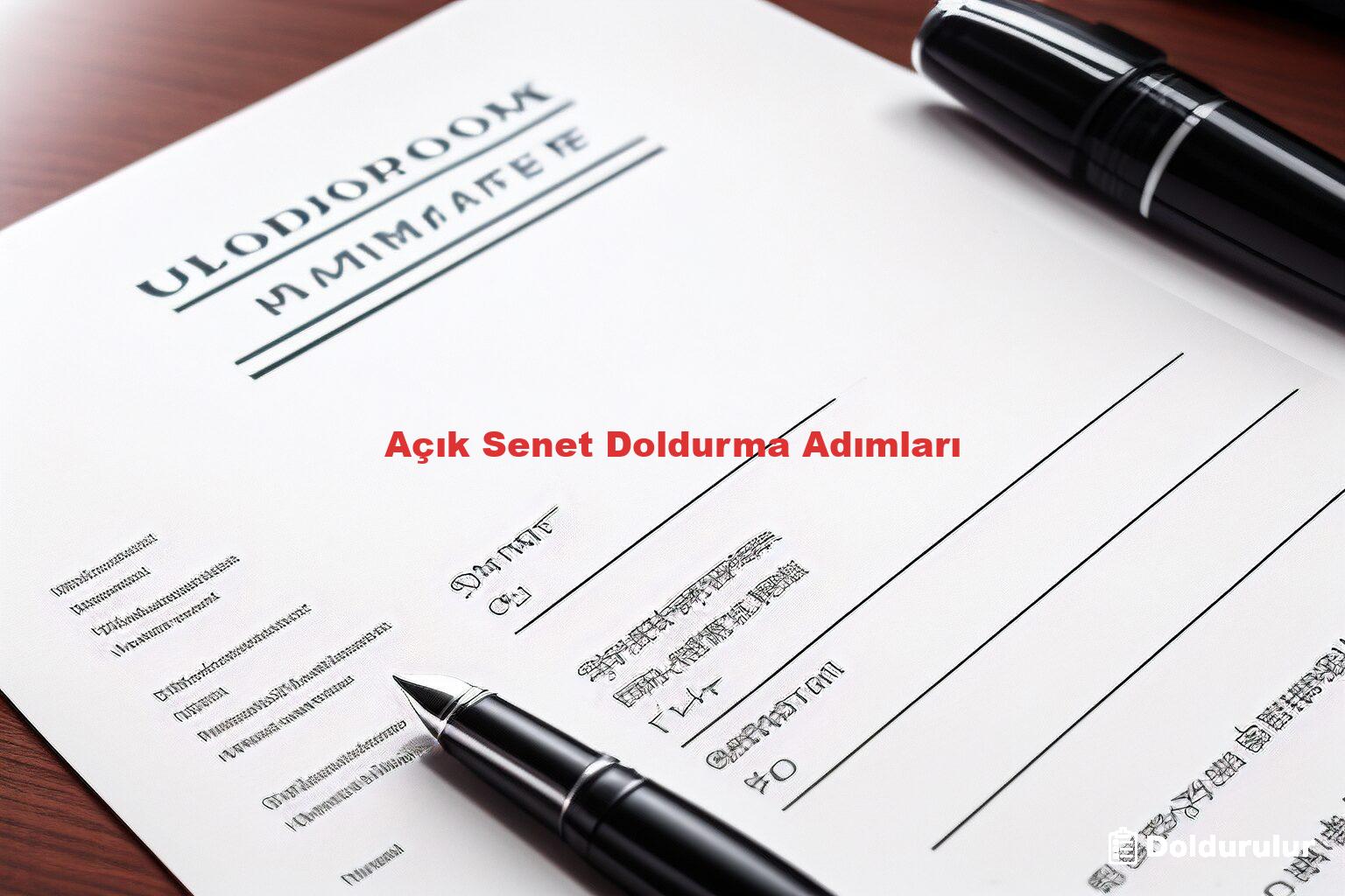 Açık Senet Doldurma Adımları