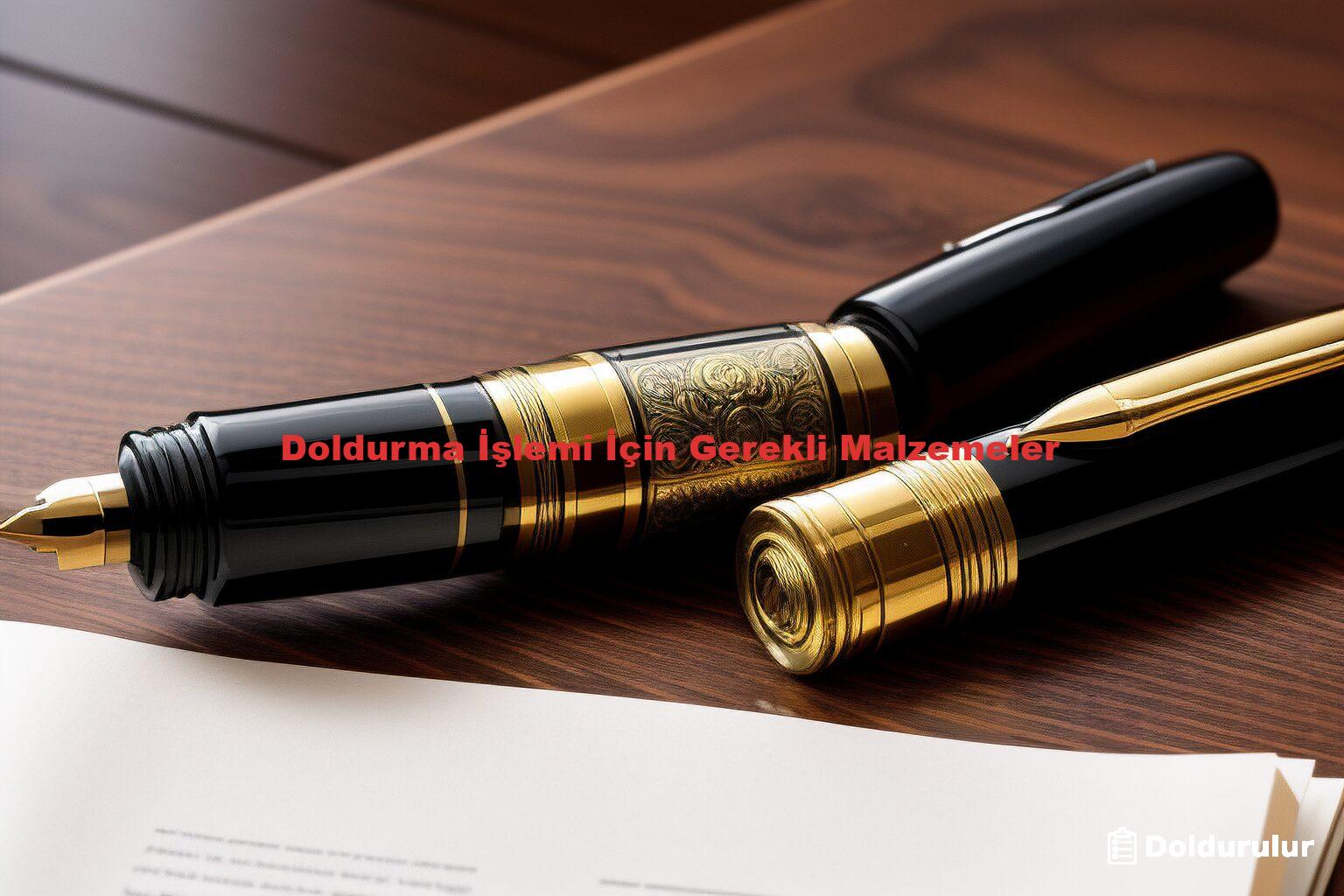 Doldurma İşlemi İçin Gerekli Malzemeler