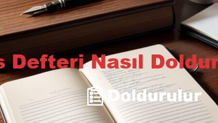 Kurs Defteri Nasıl Doldurulur