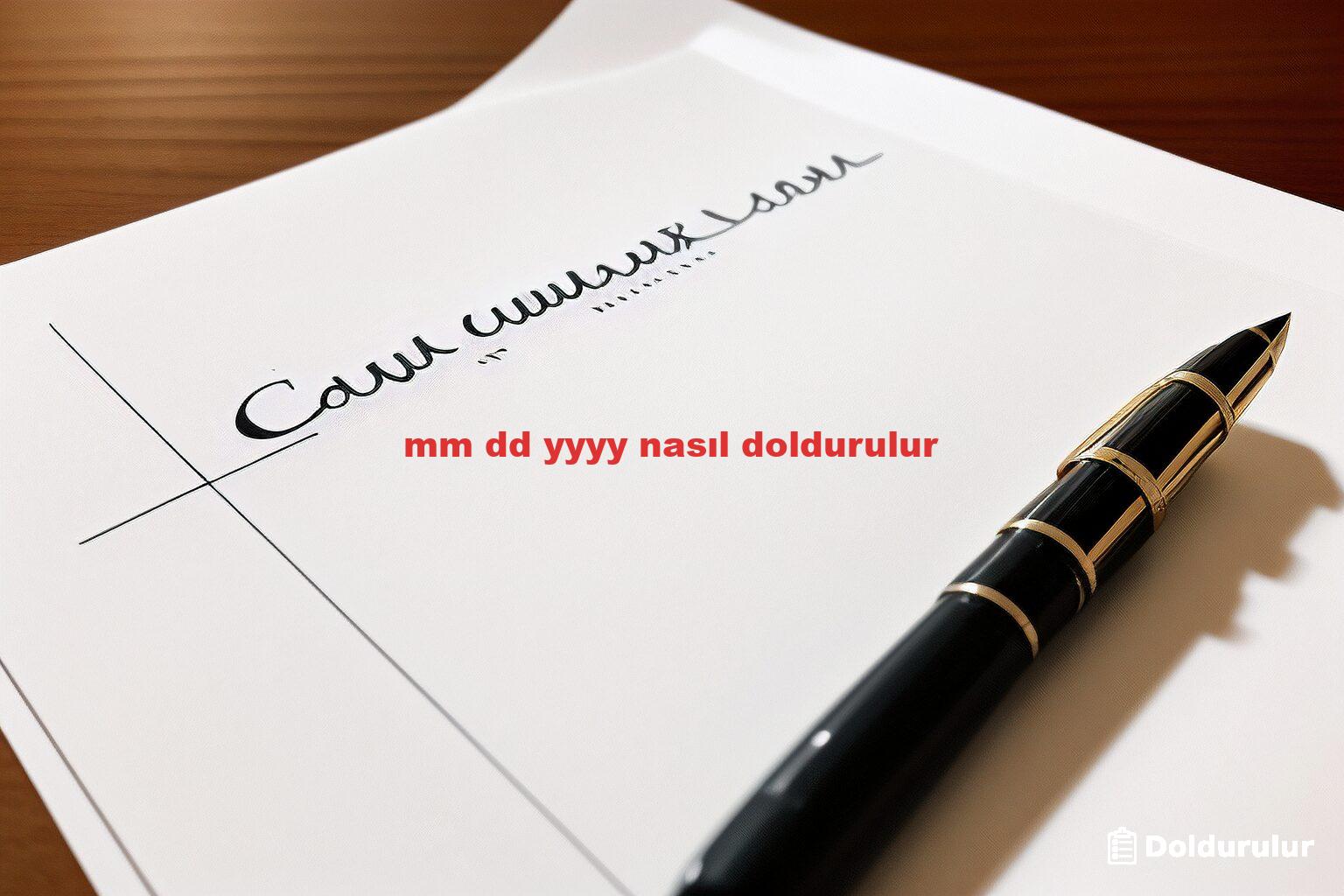 mm dd yyyy nasıl doldurulur