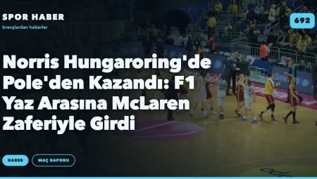 Norris Hungaroring’de Pole’den Kazandı: F1 Yaz Arasına McLaren Zaferiyle Girdi